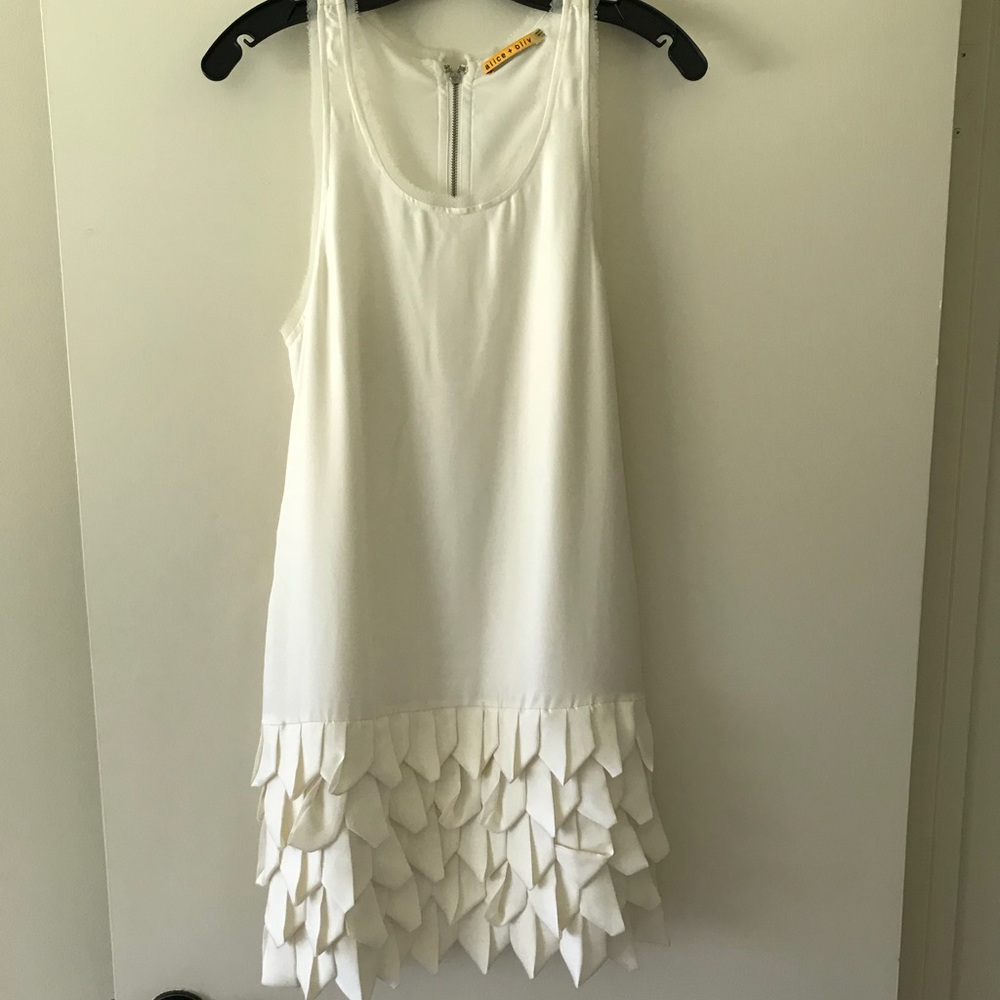 Alice + Olivia Randi Silk Petal Skirt Dress, Sz 8